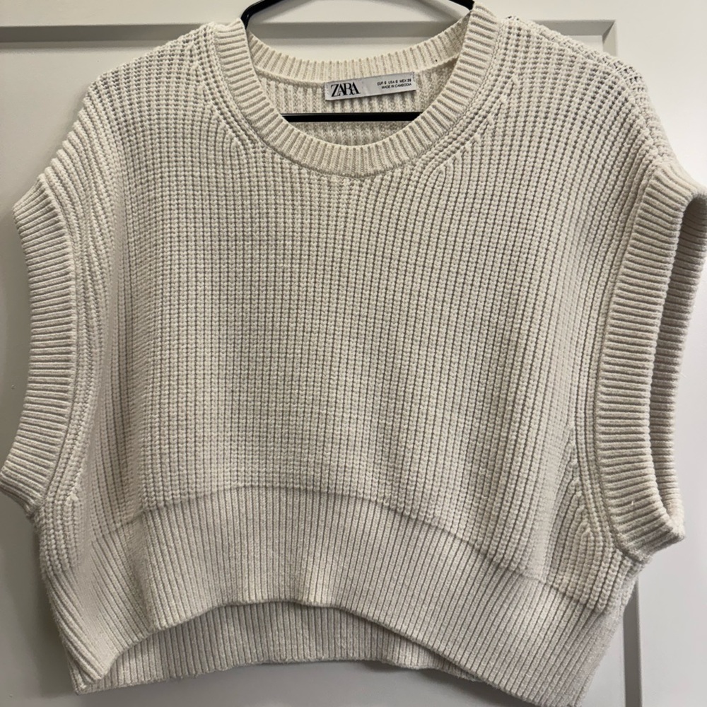 Zara Cropped Sweater Vest